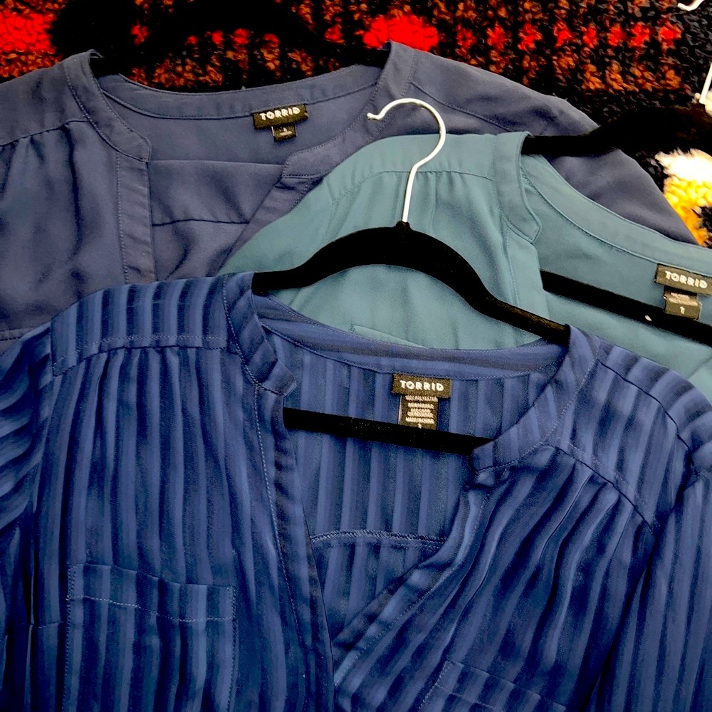 3 Torrid Georgette Blouse Bundle Size 1